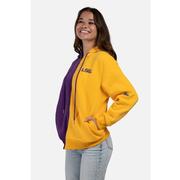 LSU Hype And Vice Color Block Zip Up Hoodie